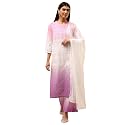 BIBA Women Cotton Straight Dyed Suit Set