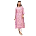 BIBA Women Cotton Straight Fit Straight Printed