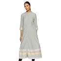 BIBA Women Cotton Front Open Fusion Dress