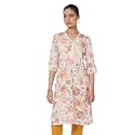 BIBA Women Cotton Straight Fit Floral Kurta