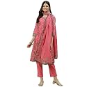 BIBA Women Cotton Straight Kurta Slim Pant