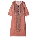 BIBA Women Cotton Straight Printed Kurta