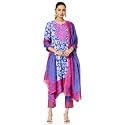BIBA Women Cotton Straight Printed Kurta Ankle