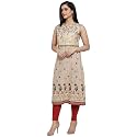 BIBA Women Cotton Straight Printed Kurta