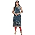 BIBA Cotton Printed Straight Casual Kurtas