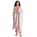 BIBA Women Cotton Straight Printed Kurta Ankle