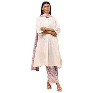 BIBA Women Cotton Straight Printed Suit Set