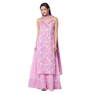 BIBA Women Cotton Straight Printed Suit Set