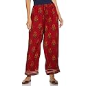 BIBA Cotton Printed Straight Casual Palazzos