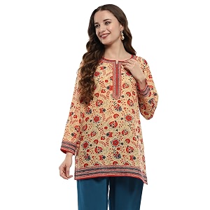 BIBA Women Crepe Floral Printed Regular Fit