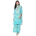 BIBA Women Georgette Straight Embroidered Suit Set