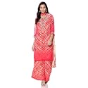BIBA Women Georgette Straight Embroidered Suit Set