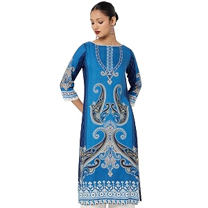 BIBA Women Rayon Straight Printed Kurta