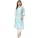 BIBA Women Viscose Regular Fit Straight Printed