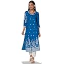 BIBA Women Viscose A Line Printed Kurta