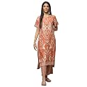 BIBA Women LIVA Straight Printed 2 Piece