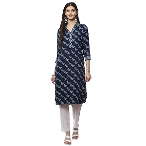 BIBA Women Liva Straight Printed Kurta