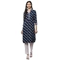 BIBA Women Liva Straight Printed Kurta