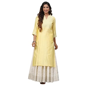 BIBA Women Nylon Straight Fit Kurta
