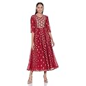 BIBA Women Poly Cotton Flared Printed Dress