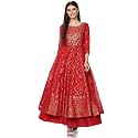 BIBA Women Poly Modal Anarkali Printed Dress