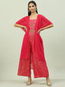 BIBA Women Polyester Kurta Ethnic Jacket Set