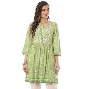 BIBA Women Cotton Flared Printed Kurti