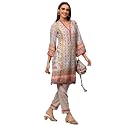 BIBA Women Polyester Straight Kurta Slim Pants