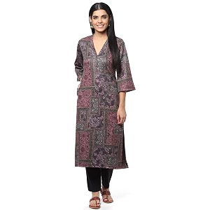 BIBA Women Straight Printed Kurta