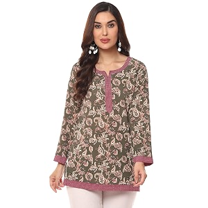 BIBA Women Art Silk Regular Fit Straight