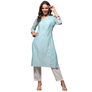 BIBA Women Polyester Regular Fit Asymmetric Kurta