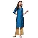 BIBA Women Polyester Regular Fit Yard-Dyed Straight