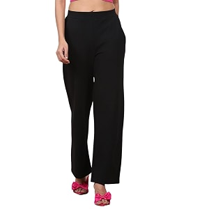 BIBA Women Polyester Relaxed Solid Pants