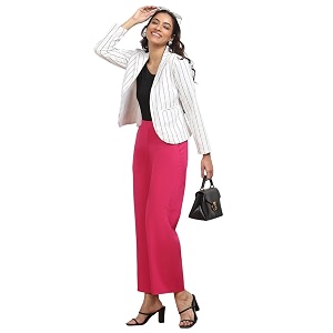 BIBA Women Polyester Relaxed Solid Pants