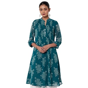 BIBA Women Polyester Straight Fit Printed Kurta
