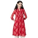 BIBA Women Polyester Straight Fit Printed Kurta