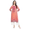 BIBA Women Polyester Straight Fit Printed Kurta
