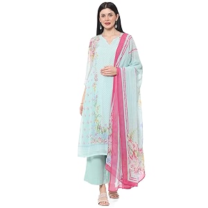 BIBA Women Polyester Straight Suit Set