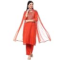 BIBA Women Polyester Straight Suit Set