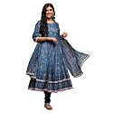 BIBA Women Cotton Anarkali Kurta Churidar Suit