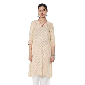 BIBA Women Printed Regular Fit Straight Kurta