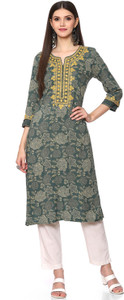 BIBA Women Printed Straight Kurta
