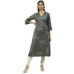BIBA Women Straight Printed Kurta