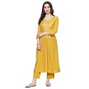 BIBA Women Rayon Flex Straight Printed Suit