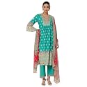 BIBA Women Rayon Liva Gathered Kurta Palazzo