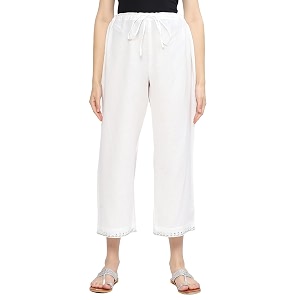 BIBA Womens Straight Fit Mid Rise Rayon