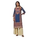 BIBA Women Rayon Straight Fit Liva Printed