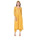 BIBA Women Rayon Straight Kurta Pant Suit
