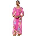 BIBA Women Rayon Straight Printed Kurta