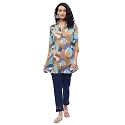BIBA Women Rayon Straight Printed Kurta